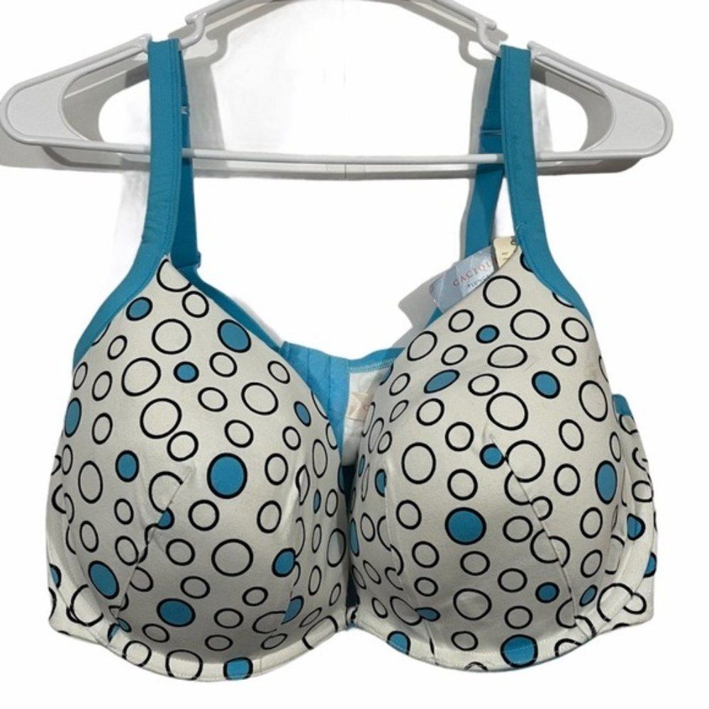 NWT Cacique 44DD Polka Dot Plunge T-Shirt Bra
